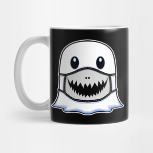 Ghost Halloween with Pumpkin Smile Mask Mug